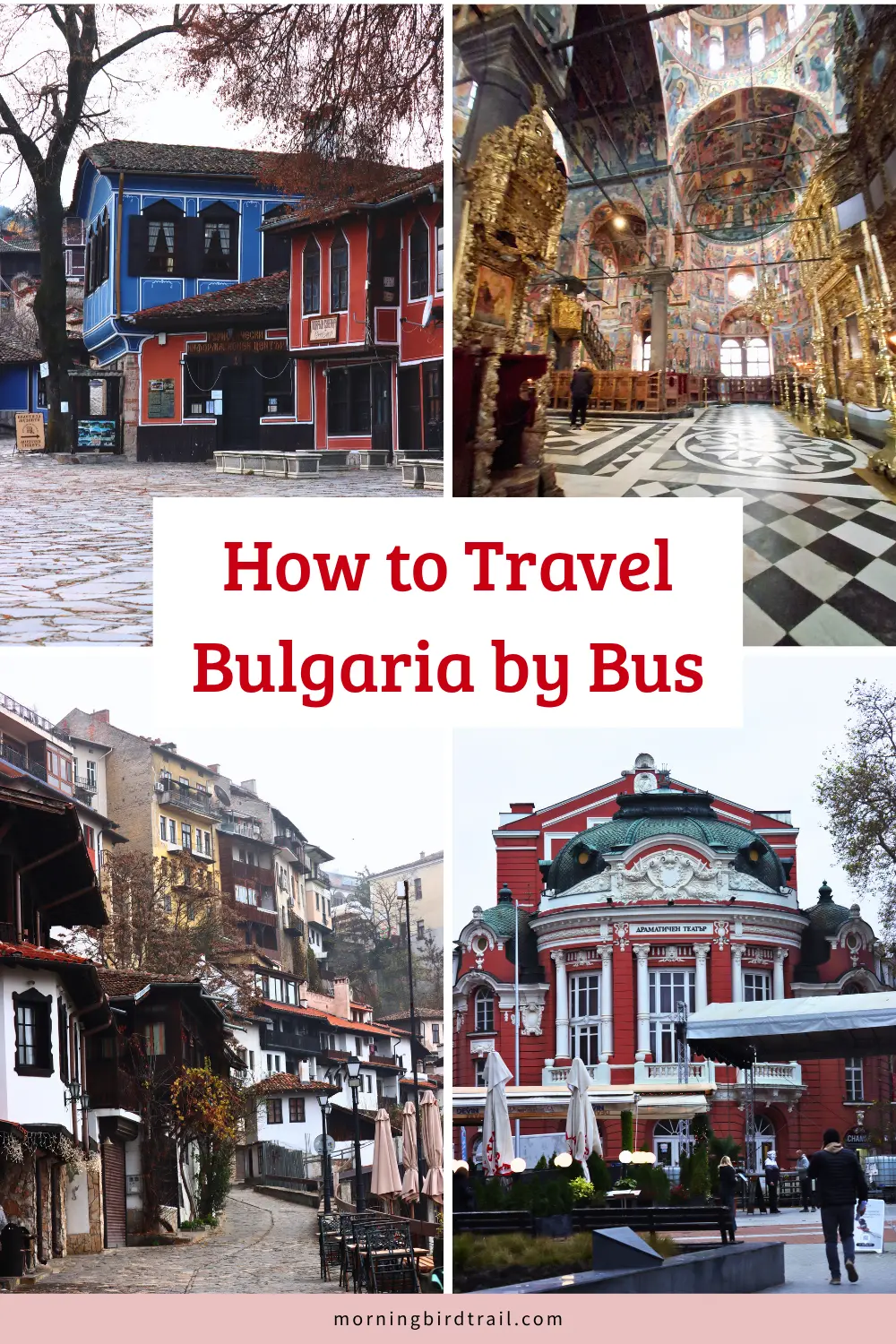 Pinterest pin — Travelling through Bulgaria by public transport: a realistic Sofia-to-Black-Sea itinerary